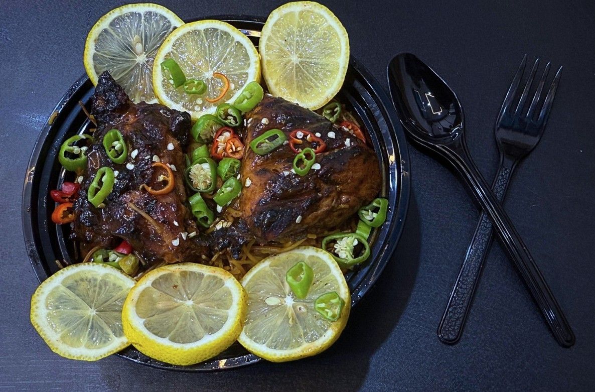 2 قطع دجاج فحم